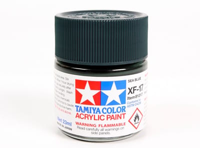 Tamiya Hobbyverf Acrylverf - XF-17 Sea Blue - Matt - Acryl - 23ml Verf potje - 23 ml