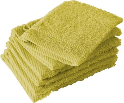 De Witte Lietaer Washandjes Helene Warm Olive 15 x 21 cm - 6 stuks - Katoen