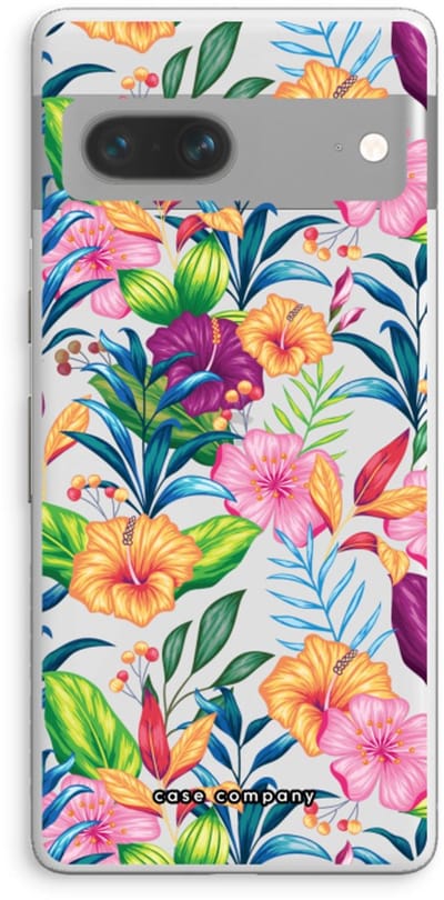 Case Company® - Hoesje geschikt voor Google Pixel 7 hoesje - Tropisch 2 - Soft Cover Telefoonhoesje - Bescherming aan alle Kanten en Schermrand