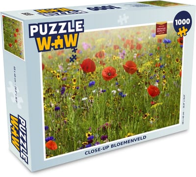 Puzzel Close-up bloemenveld - Legpuzzel - Puzzel 1000 stukjes volwassenen