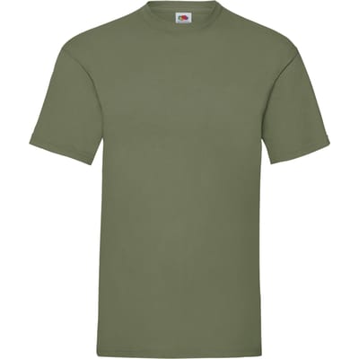 Fruit Of The Loom Heren Valueweight T-shirt met korte mouwen (Klassiek Olive)