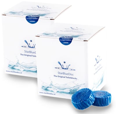 Starbluedisc Toiletblokjes 48 stuks - Nieuwe Formule - Voordeelverpakking - Blauw - WC Blokjes Inbouwreservoir - Niet geschikt voor Gebrit Duofresh - Nieuwe Formule