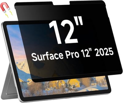 Famanu - Magnetische privacyfolie voor Microsoft Surface Pro 12 inch 2025, anti-vingerafdruk, PET-displaybescherming, afneembaar anti-blauw licht, verblindingsbescherming, privacyfolie voor Surface Pro