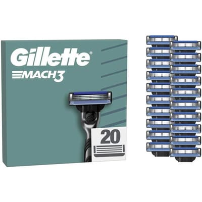 Gillette Mach3 Base Scheermesjes Voor Mannen - 20 stuks - Brievenbusverpakking