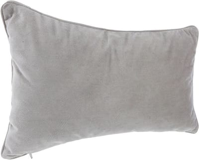 Atmosphera Bank/sierkussens huiskamer Sophia - 30 x 50 cm - Zilvergrijs - polyester - met rits