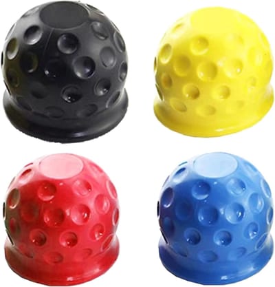 4-delige Trekhaakbescherming, 50mm Rubber Beschermkap voor AHK - Universeel, Eenvoudige Montage, Roestbestendig, Verkrijgbaar in Meerdere Kleuren