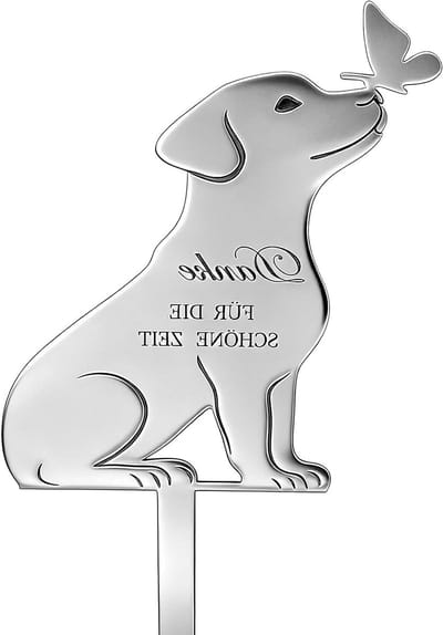 Herdenkingsbord voor honden met gravure, weerbestendige grafsteen, aandenken voor huisdieren, 30 x 15 cm, grafdecoratie voor diereneigenaren, emotionele herinnering, duurzame materialen