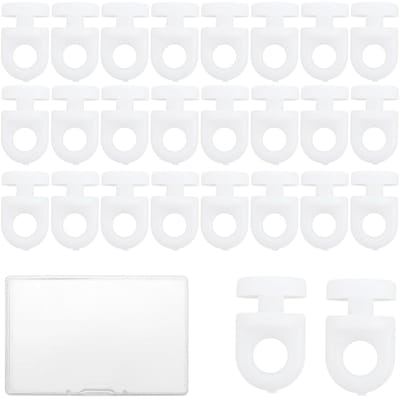 Dailygoods- Gordijnhaken 60 Stuks - Kunststof - Gordijnringen - Plooihaken - Gordijn glijders - Lichtgewicht - Duurzaam Materiaal - Gordijnrollen