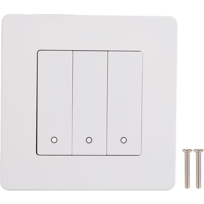 3-voudig Smart Bedieningspaneel APP Timing Intelligent Schakelpaneel Terugverend Type AC100?240V Grijs