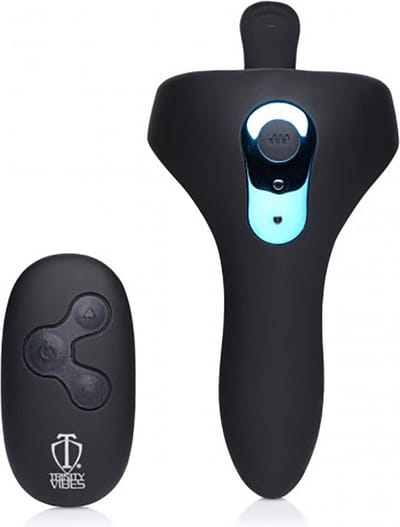 XR Brands Power Taint - Siliconen Penis- en Kogelring met Afstandsbediening black