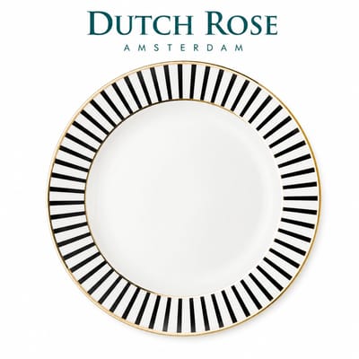 Dutch Rose Loft - Dutch Rose Bord Plat 21 cm Streep Goud