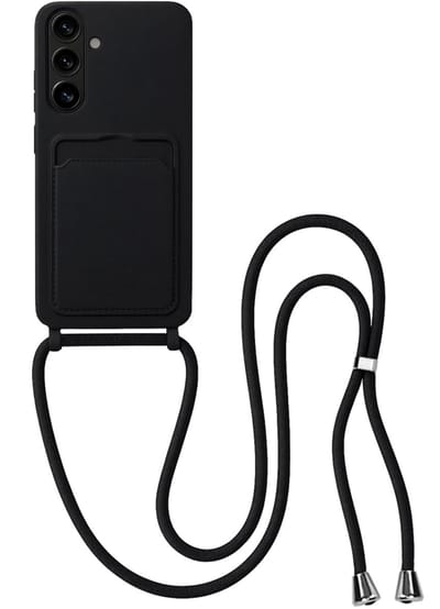 Hoes Geschikt voor Samsung S26 Hoesje Met Koord - Telefoonhoesje Geschikt voor Samsung Galaxy S26 Backcover Met Afneembaar Koord - Zwart