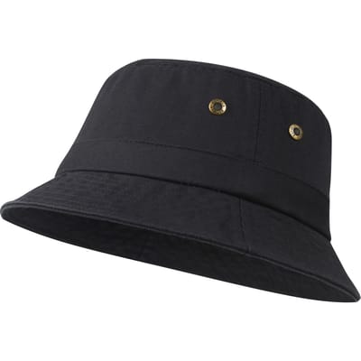 Botvela Katoen Twill Emmerhoeden Unisex Korte Rand Buiten Zonnebescherming Hoeden Zomer Casual Vissershoed Panama Petten 60cm black