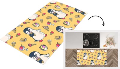 Keukenloper - Loper keuken - IJs - Pinguïn - Pooldieren - Kinderen - Design - 120x60 cm - Keukenloper vinyl
