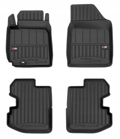 FROGUM 3D Gummimatten Set – Passend für Toyota Yaris I (1999-2005) – 3-Türer – Hohe 6 cm Kanten – TPE – Geruchlos & Schwarz