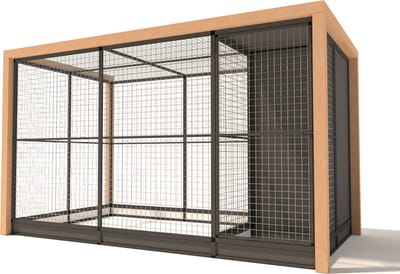 Wood Selections Volière Alfred - Vogelkooi - vogelhuis voor buiten - papegaaienkooi - dierenverblijf - Vogelren - vogelverblijf