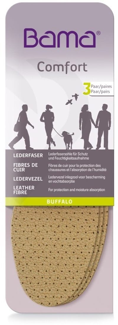 Buffalo inlegzool (3 paar) | Geschikt voor Alle Schoenen | Bama | Maat 40