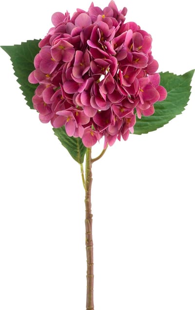 Easyplants | Kunstbloem Hortensia Real Touch purplered 58 cm | Zijde | Nepbloemen | paars | Onderhoudsvrij | Kant-en-klaar