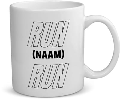 Akyol - run met eigen naam koffiemok - theemok - Hardlopen - hardloper - sport - 350 ML inhoud