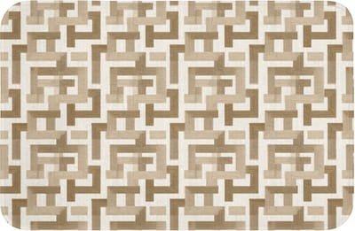 WC mat 60x40 cm - Antislip - Geometrisch - Retro - Bruin - Toiletmat - Vloermat - Douchemat - Toilet tapijt - Toiletmatten