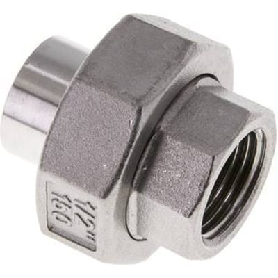 Rechte Koppeling Rp1/2'' Binnendraad X 21.3mm Laseind RVS Conische Verbinding 16bar