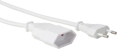 Verlengkabel - Verlengsnoer - Binnen gebruik - Flexibele kabel - 1.8 meter - Wit