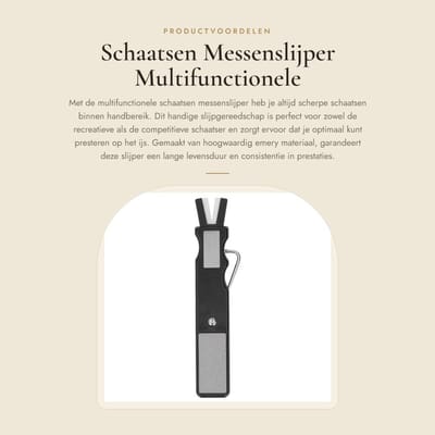 Dailygoods- Messenslijper Multifunctioneel - Schaatsenslijper - Slijpgereedschap - Slijtvast - Lichtgewicht - Keramische Rand - Schaatsen