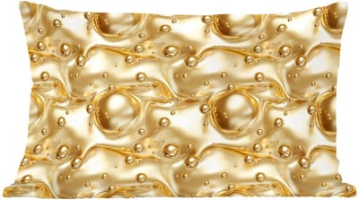 Sierkussens - Kussentjes Woonkamer - 60x40 cm - Vloeibaar - Druppels - Goud