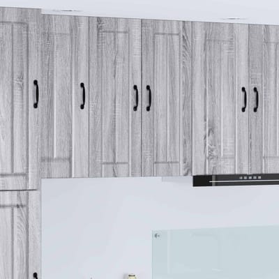 vidaXL - Wandkast - LUCCA - Grijs - sonoma - 30 - x - 31 - x - 80 - cm - Bewerkt - hout