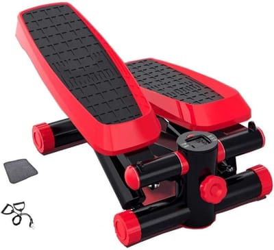 Fitness Stepper - Mini Twister - Thuis Trainen - Hydraulische Cilinders - 150KG Draaglast - Rood
