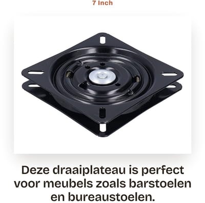 Dailygoods- Draaitafel Hoog Draagvermogen - Draaiplateau - Draaibeslag - Automatische Terugslag - Eenvoudige Installatie - Voor Meubelstoelen - Draaischijf