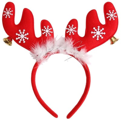 Dailygoods- Haarband Kerstaccessoire - Haarband Meisjes - Hoofdtooi Kinderen - Fotorekwisieten Feest - Stof - 1 Stuk - Feesthoed