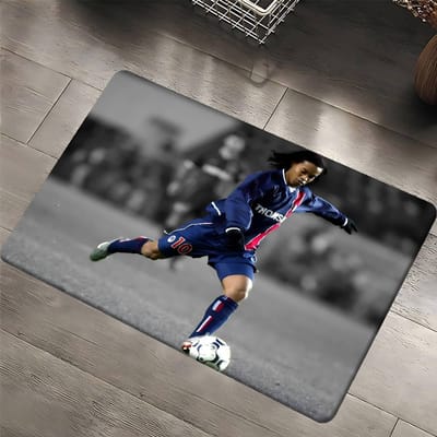 R-Ronaldinho Sport Voetbalster Deurmat Kinderkamer Slaapkamer Decoratie Balkon Antislip Deurmat Woonkamer Deurmat Vloerkleed 40x60 cm