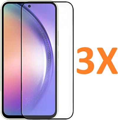 Volledige dekking Screenprotector Glas - Tempered Glass Screen Protector Geschikt voor: Samsung Galaxy A54 - 3x