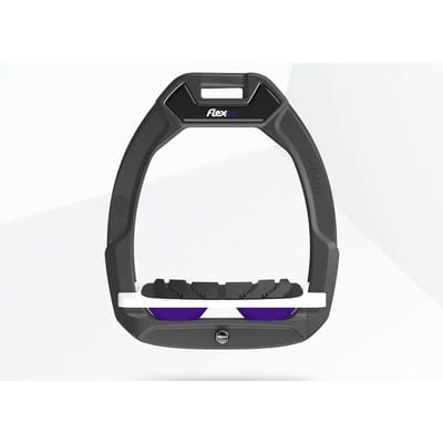 Veiligheidsbeugels voor paardrijden Hellend Grip Antraciet/Wit/Paarse Flex-On Safe-On