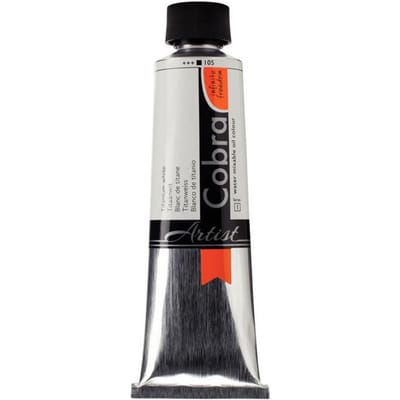 Cobra Artist Water Vermengbare Olieverf Tube 150 ml Titanium Wit 105
