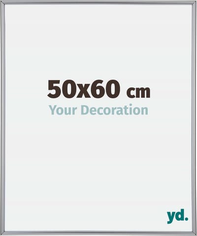 Your Decoration - Fotolijst 50x60 cm - Kunststof - Zilver Hoogglans - Annecy