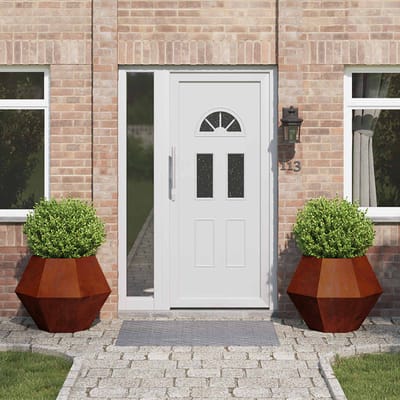 vidaXL Plantenbak 2 st Roestkleurig 75 x 75 x 60 cm weervast staal