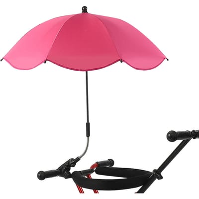 Stoelparasol met klem, draagbare parasol voor patiokinderwagens, blauw