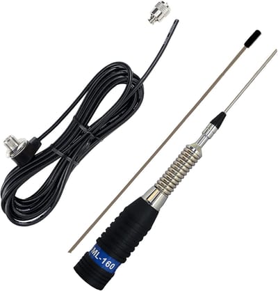 Antenne Pakket - Zendontvanger Accessoire - Vaste Steun Montage - Roestvrij Staal - 145 cm Lengte - Zilver