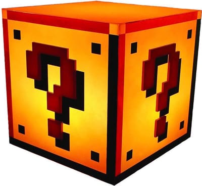 Super Mario Bros Question Block Nachtlamp – Officieel Nintendo Sfeerlampje met Geluid, USB of Batterij- Paladone