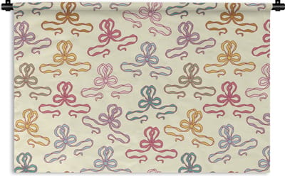 Wandkleed - Wanddoek - Strik - Patronen - Geboorte - 90x60 cm - Wandtapijt