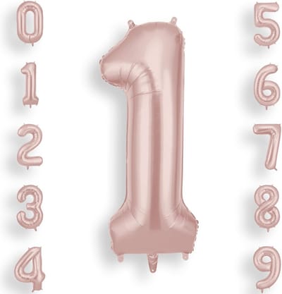 Extra Grote Folie Ballon Cijfer 1 voor Verjaardagen en Feestjes 101 cm