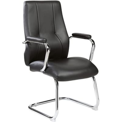 Rocada Bezoekersstoel 985V22 Zwart, Chroom R985290 1 stuk(s)
