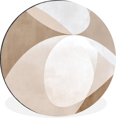 WallCircle - Wandcirkel - Muurcirkel - Ovale vormen - Transparant - Zachte overgang - Aluminium - Dibond - 30x30 cm - Binnen en Buiten