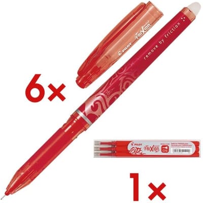 6x rollerbalpen »FriXion Point« incl. pak met 3 rollerbalpenvullingen »Frixion P