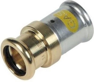 Henco - overgangs koppeling - gas - pers x pers - 16mm x 15mm - messing