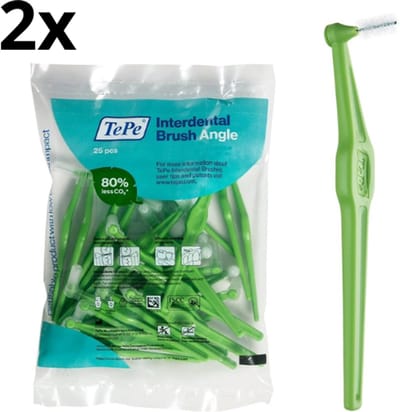 TePe Angle Groen - 2 x 25 stuks - Voordeelverpakking