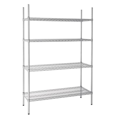 Vogue voorraadrek met 4 schappen 122x45.7cm