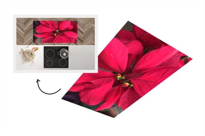 Keukenloper - Loper keuken - Kerstster - Kerstbloem - Kerstmis - 120x60 cm - Keukenloper vinyl